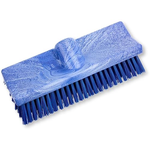 SPARTA 40423EC14 Plastic Floor Scrub Brush, Wall Brush, Equipment Brush With Nonabsorbent Bristles For Industrial Kitchens, Hospitals, Commercial Cleaning, 10 Inches, Blue, (Pack of 2) - color: Blue
