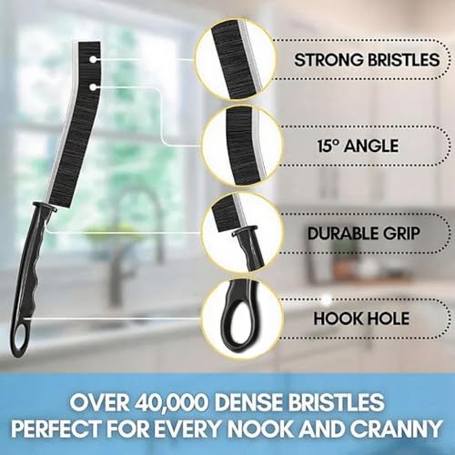 Crevice Cleaning Brush Set, 12Pcs Grout Cleaner Brush for Deep Cleaning Gap, Hard Bristle Scrub Brushes Tools, Cleaning Supplies for Household Use, Bathroom, Kitchen, Toilet, Window