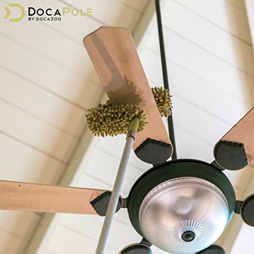 DOCA Telescoping Pole 5-12 Ft - Extension Pole for Cleaning, Feather Duster, Window Washing Kit, Paint Roller, Window Squeegee - High Reach Extendable Kit for Indoor & Outdoor - Duster Kit - size: 12 Ft, style: Duster Kit