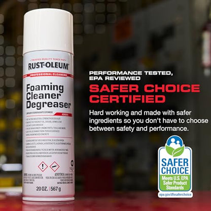 Rust-Oleum Professional Cleaners Foaming Cleaner Degreaser | 20oz Aerosol Can | Professional Strength - size: 20 Fl Oz (Pack of 1)