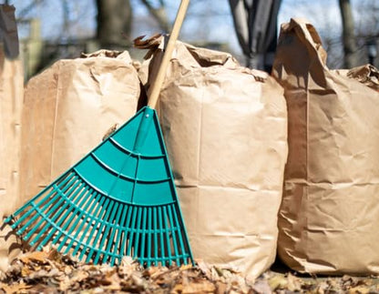 Rocky Mountain Goods Yard Waste Bags - Large 30 Gallon Brown Paper Leaf Bags for Yard/Garden/Lawn - Environmental Friendly - Tear Resistant - Heavy Duty - 2 Ply Self Standing (Pack of 5)