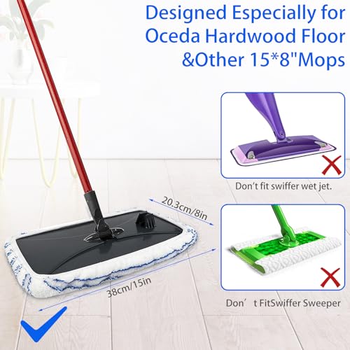 10 Pack Microfiber Mop Pads Covers Replacement Compatible with Oceda,Terry Cloth Mop Refills 15x8 Inch Pads for Wet Dry Hardwood Floor Cleaning, Washable & Reusable Mopping Pads - size: 10 Pack