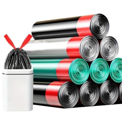 Extra Thick Heavy Duty Drawstring Trash Bags - Durable Kitchen Garbage Bags for Home, Office & Outdoor Use