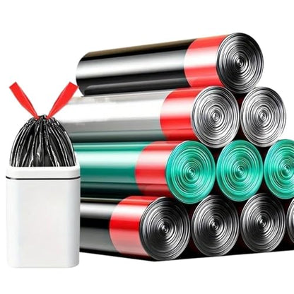 Extra Thick Heavy Duty Drawstring Trash Bags - Durable Kitchen Garbage Bags for Home, Office & Outdoor Use