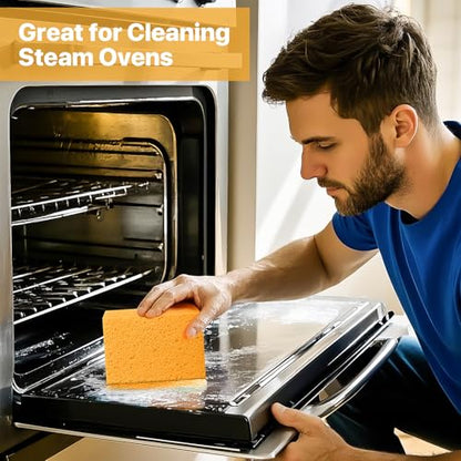 1 PCS Large Natural Cellulose Sponges 6x4x2 Inch - Super Absorbent and Biodegradable, Perfect for Home & Kitchen Cleaning, Boat Bail, Car Washing