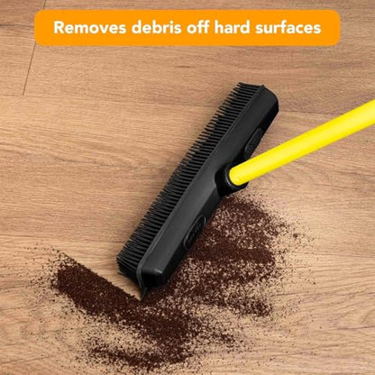 FURemover Pet Hair Removal Rubber Broom, 48" Handle - color: Furemover Sweep Pet Hair Broom