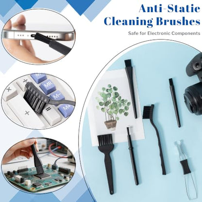 SIMPOR 6 PCS Nylon Keyboard Cleaning Brush Kit, Anti Static Brushes with Keycap Puller, Electronic Cleaning Brushes for Laptop Computer Dust Removal