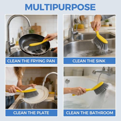 Household Kitchen Cleaning Brush | Comfort Grip Handle Durable Scrub Brush for Stain Removal 29-2 - color: Dust Sweeper
