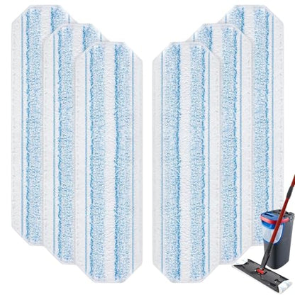6 Pack Microfiber Mop Pads for O-Cedar H2prO Flat Mop System, Washable and Reusable Mop Replacement Heads for Floor Deep Cleaning, Mop Pad Refills for Wet Dry Floor - size: 6 Pack H2pro Mop Pads