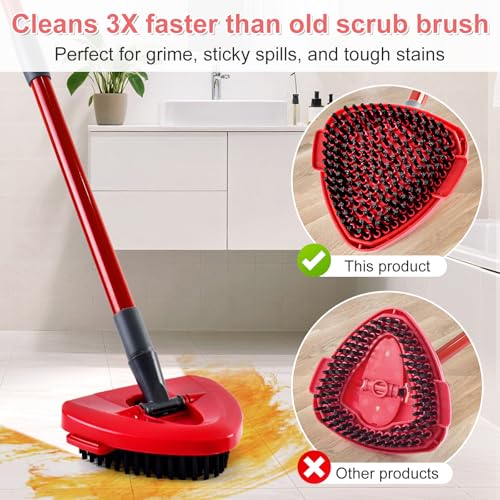 Mop Heads Replacement for Ocedar, Mop Replace Head for Ocedar EasyWring 1 Tank, Microfiber Spin Mop Refills, Include 4 Spin Mop Replacement Head Deep Cleaning Machine Washable with 2 Scrubber Mop Head - size: 4 Mop Head & 2 Upgraded Scrubber