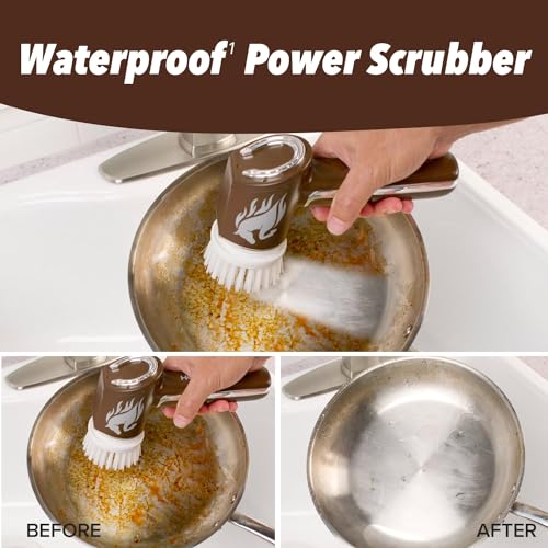 Horsepower Scrubber, Waterproof, Electric Power, Spins 350 RPM, 5 Brush Heads, AS SEEN ON TV, Cleans Dirt & Grime, Tile, Grout, Bathrooms, Kitchen, Auto Rims, Outdoor Furniture & More, Rechargeable - style: Regular Battery Life