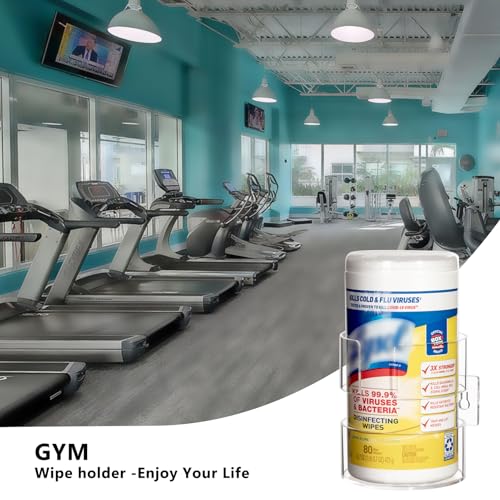 Wall-Mounted Wipes Holder for Cleaning Wipes, Acrylic Wipe Container Holder Rack for Wall - Easy Installation, Idea for Kitchen, Bathroom, Office, School, Clear (4.33" L x 4.72" W x 5.51" H) - size: 4.33"L x 4.72"W x 5.51"H