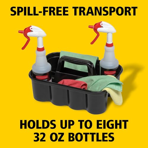 Rubbermaid Commercial Products Deluxe Carry Caddy for Take-Out Coffee/Soft Drinks Postmates/Uber Eats/Food Delivery Cleaning Products Sports/Water Bottles Black - size: 1 Pack