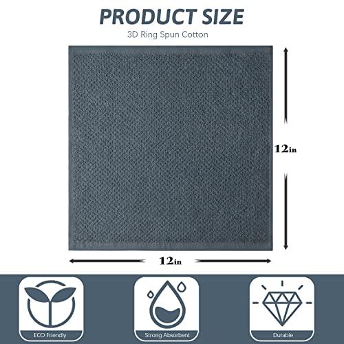 Niallant 4PCS Cotton Terry Dish Rags, Quick Drying Dish Cloths, Kitchen Towels, Grey, 12x12in - color: Grey, size: 12 x 12 in - 4PCS