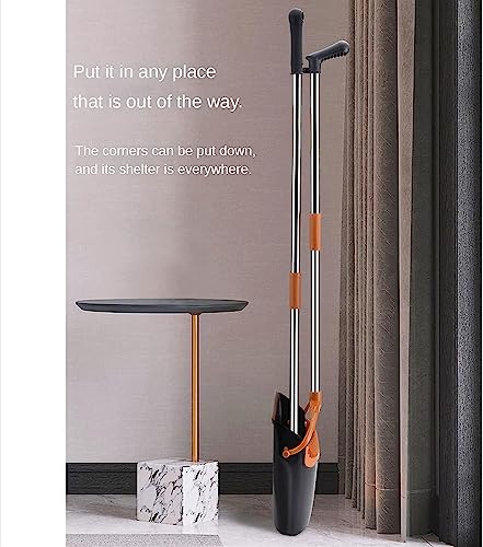 Upright Stand Up Broom and Dustpan Set for Home, Broom and Dustpan/Dustpan with Broom Combo with Long Handle for Home Kitchen Room Office Lobby Floor Use