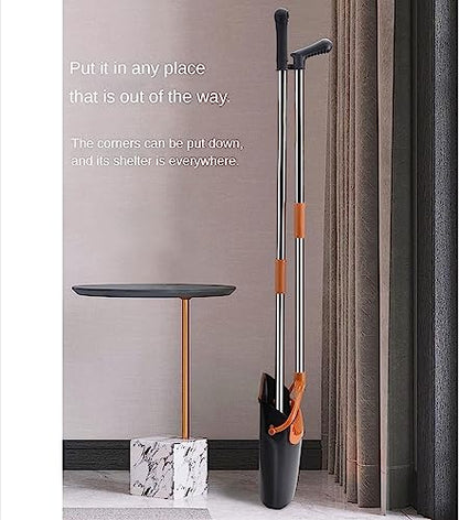 Upright Stand Up Broom and Dustpan Set for Home, Broom and Dustpan/Dustpan with Broom Combo with Long Handle for Home Kitchen Room Office Lobby Floor Use