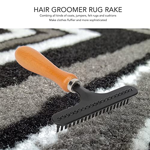 Carpet Rake to Fluff Carpet,Handheld Carpet Rake for Carpet Cleaning,Stainless Steel Rug Rake for a Neat Look,Ideal for High Traffic Areas and Pet Homes