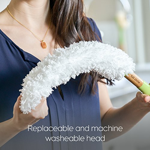 Full Circle Dust Whisperer Washable Microfiber Duster, Green (Pack of 2) - color: Verde