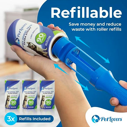 PetLovers Extra Sticky Lint Roller Mega Value Set 450 Sheets for Pet Hair Removal and Clothes, Dog and Cat Lint Remover 5 Pack - size: 5 pack