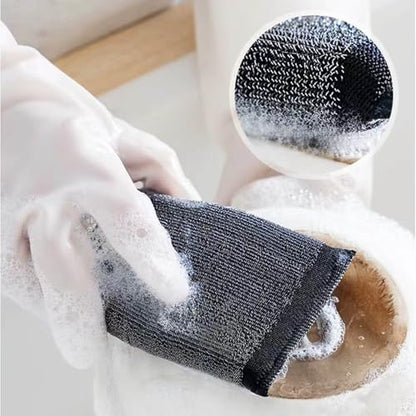 Steel Wool Scrubber Dish Sponges - Kitchen Scrubbing Pads Pot Scrubber for Kitchen Non Scratch, Soft and Fast sponges for Cleaning (6 Pack) - color: Black