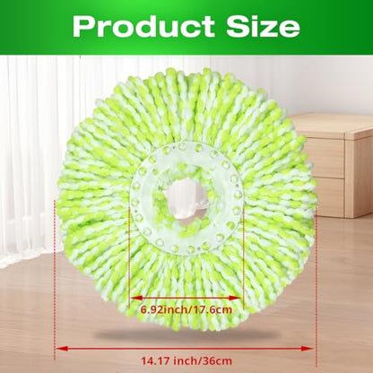 3 Pack Mop Head Replacement Compatible with Libman All-in-One Spin Mop, Microfiber Spin Mop Replacement Head, Easy to Replace, Machine Washable