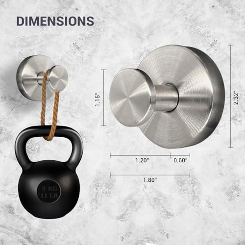 Suction Cup Hooks for Shower - 2 Pack, Matte Chrome - Stainless Steel, Strong Suction, No Drill, Removable Hanger, Tile Bathroom Kitchen Wall, Glass Door, Mirror Hook Hanging Robe, Towel Holder - color: Matte Chrome