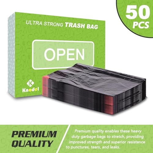 K KNODEL Drawstring Trash Bags, Perfect for Car Trash Can with Lid, and for Car Trash Can with Zipper, Ultra Strong Garbage Bags, 3 Gallon, 50 Count - size: 1 Count (Pack of 50)