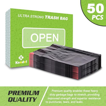 K KNODEL Drawstring Trash Bags, Perfect for Car Trash Can with Lid, and for Car Trash Can with Zipper, Ultra Strong Garbage Bags, 3 Gallon, 50 Count (Pack of 2) - size: 50 Count (Pack of 2)
