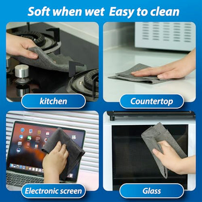 Thickened Magic Cleaning Cloth for Glass,5Pcs Lint Streak Free Microfiber Cloth Reusable, Cleaning Rags Wipes for Windows, Cars, Mirrors