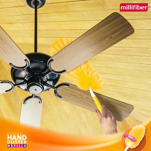 Millifiber 360° Reusable Duster Refills for Swiffer Hand Dusters (6-Pack) | Handle not included, microfiber duster covers, machine washable duster cleaning pads - size: 6 Count (Pack of 1)