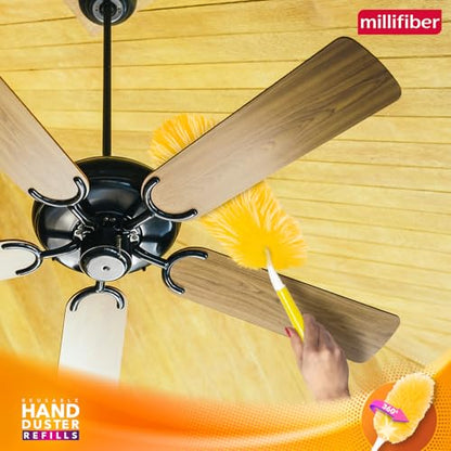 Millifiber 360° Reusable Duster Refills for Swiffer Hand Dusters (6-Pack) | Handle not included, microfiber duster covers, machine washable duster cleaning pads - size: 6 Count (Pack of 1)