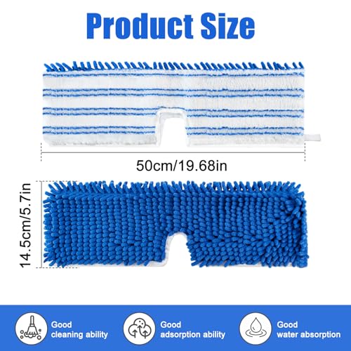 Mop Heads Replacements for O-Cedar Hardwood Floor 'N More Microfiber Flip Mop, 2 Pack Dust Mop Replacement Heads for Ocedar Flip Mop, Reusable Refill Double-Sided Mop Head for O Cedar Mop