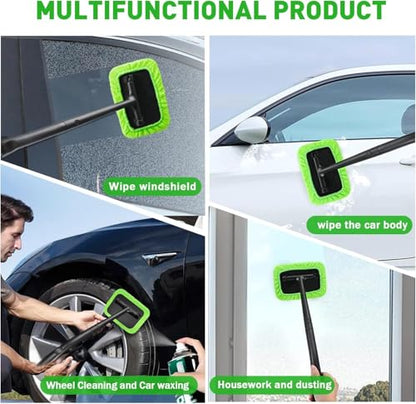 Xindell Windshield Cleaner Tool – Inside Car Window Cleaning Kit with 22“ Detachable Handle, Interior Windshield Squeegee for Clear Vision, Auto Detailing Kit for Car, Home & Outdoor Windows - size: 2pack