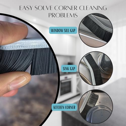 Hard Bristle Crevice Cleaning Brush - Small Cleaning Brushes - Grout Cleaner Brush - Toilet Brush - Scrub Brush for Shower Tile - Skinny Gap Cleaning Tools for Household Use - Bathroom - 3Pcs