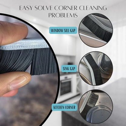 Hard Bristle Crevice Cleaning Brush - Small Cleaning Brushes - Grout Cleaner Brush - Toilet Brush - Scrub Brush for Shower Tile - Skinny Gap Cleaning Tools for Household Use - Bathroom - 3Pcs