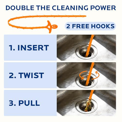 Sink and Drain Cleaner Powder Kit: Fast-Acting Clogged Pipe Opener for Kitchen Bathroom Pipes and Floor Drains - Drain Clog Remover for Routine Home Plumbing Maintenance (5 pack) - size: 5 pack
