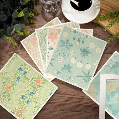 6 - Pack Swedish Kitchen Dish Cloths - Reusable Paper Towels for Counters & Dishes - Eco Friendly Cellulose Sponge Cloth (Flower Pattern) - color: D-flower Pattern
