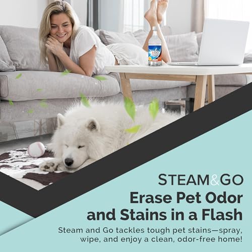 Steam & Go Multi-Purpose Cleaner Spray with Oxy Power for Multi-Surfaces - Removes Stains, Eliminates Odors, & Degreases - Orange Scent, 32 oz - size: 32 Fl Oz (Pack of 1)