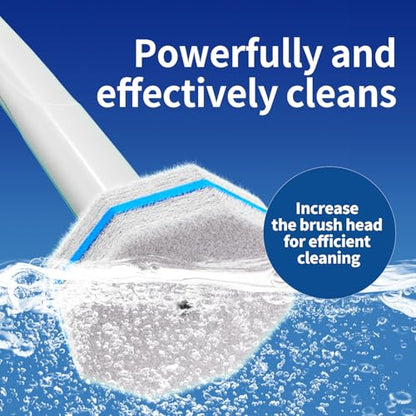 60pc Refills Disposable Toilet mats Brush Cleaning System, Toilet Cleaning Brush, 60 Replacement Brush Heads, No Handle or Base，Toliet Wand Refills,Toilet Bowl Clean Refill Pads,Toilet Scrubber Refill - style: 60 refflls（Without handle）