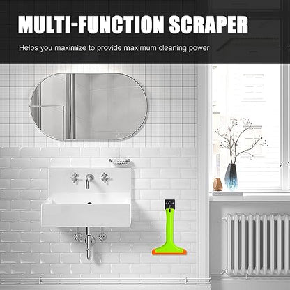 Ziciner Small Silicone Window Squeegee, Car Windshield Water Blade Squeegee, Multifunctional Auto Squeegee with 5.9 Inch Blade and Non-Slip Handle for Car Window, Mirror, Home Cleaning (Light Green) - color: Light Green-1pcs
