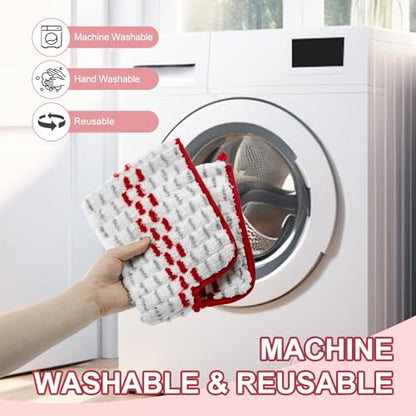 Spray Mop Pads Compatible with Promist Max - Reusable Mop Refills for Oceda Promist Max, Microfiber Double Sided Usable Dry Wet Floor Cleaning (6 Pack Red) - color: 6 Packs Red