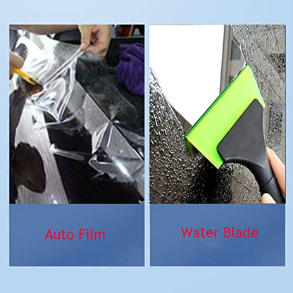 Small Squeegee with 5 Inch Green Rubber Window Tint Squeegee, Mini Wiper Window Tinting Tools with Non-Slip Handle for Car, Glass, Mirror, Shower, Auto,Windows. (Green)