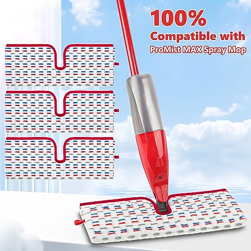 Microfiber Mop Pads Compatible with O-Cedar Promist MAX Spray Mop, Reusable Mop Refills Pads Mop Heads Replacement Thicken Microfiber Pads Wet Dry Pads Dual-Sides Use for Floor Cleaning(3 Pack) - size: 3 PACK