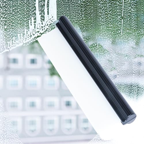 Car Squeegee,12 inch Silicone Automotive Water Wiper for Drying,Flexible Auto T-Bar Water Blade for Car,Windshield,Glass,Window,Bathroom (Black) - color: Black