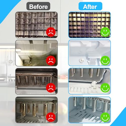 XANGNIER Ice Machine Cleaner Brush Kits,Countertop Ice Maker Cleaning Tools Accessories-1Pcs Cleaning Sponge and 19 Pcs Small Crevice Cleaning Brush for Tight Spaces - color: Multicolor1
