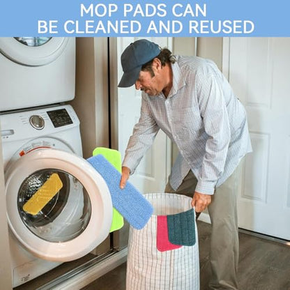 16.5 inch Microfiber Mop Pads for Rubbermaid Reveal Spray Mop and Any 16.5" Flat Mop - 10 Pack 13''-15'' Spray Mop Pad Reusable Washable Replacement Refills - Colorful - color: Colorful - 10pack