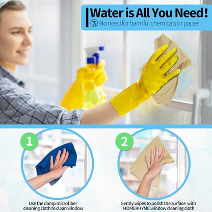 Microfiber Cleaning Cloth - 10 Pack Glasses Cleaning Cloth, 16" x 14" Window Cleaning Rags, Streak Free Lint Free Polishing Cloths Wipes for Eye Glass, Stainless Steel, Windshield, Beige - color: Beige, size: 16" x 14"