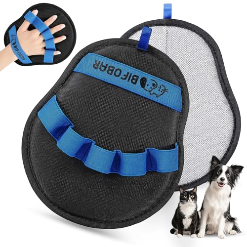 Pet Hair Removal Glove - Magic Brush Electrostatic Mitt for Dogs & Cats, Reusable Grooming Gloves - Dog Hair Remover Tool with 5-Finger Design for Couch, Carpet, Furniture, Laundry & Clothing(Blue) - color: Blue