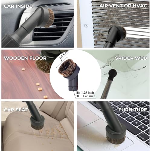 Household Cleaning Kit Attachments Vacuum Cleaner Accessories Universal Vacuum Hose Adapters Flexible Crevice Tool for Dryer Lint Vent Trap Cleaner - color: Universal
