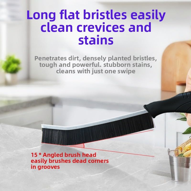 Gap Cleaning Brush Set 6-Pack Widening Handle Hard Bristles for Tile Seams, Kitchen and Bathroom Use, A1 - color: A1